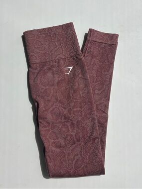 Gymshark Adapt Animal Seamless Leggings - Modern Blush Pink/Magenta Brown